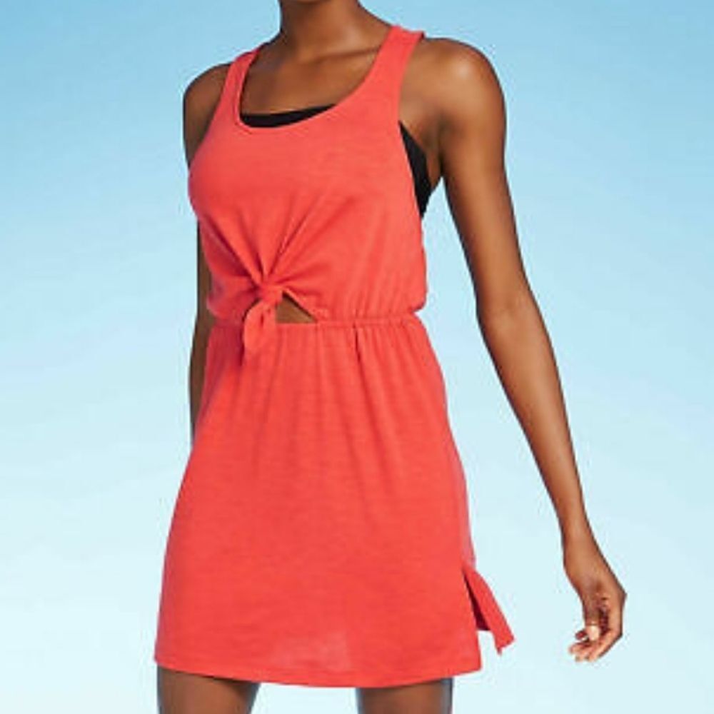 Xhiliration Racerback‎ Swimsuit Cover-Red
